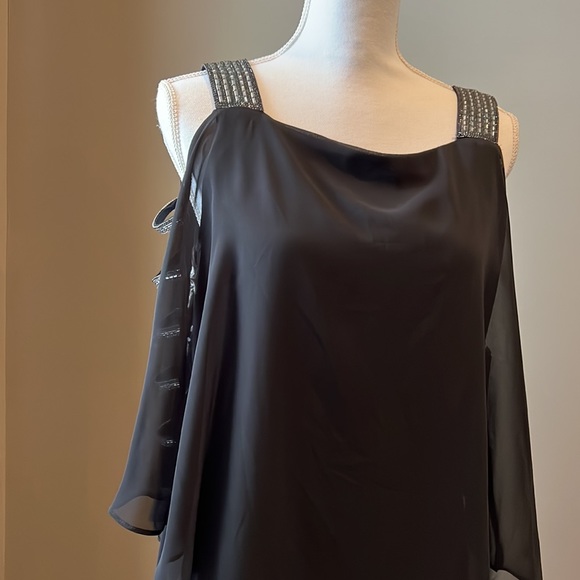 MSK formal night out black dress MEDIUM NWT - Picture 2 of 7